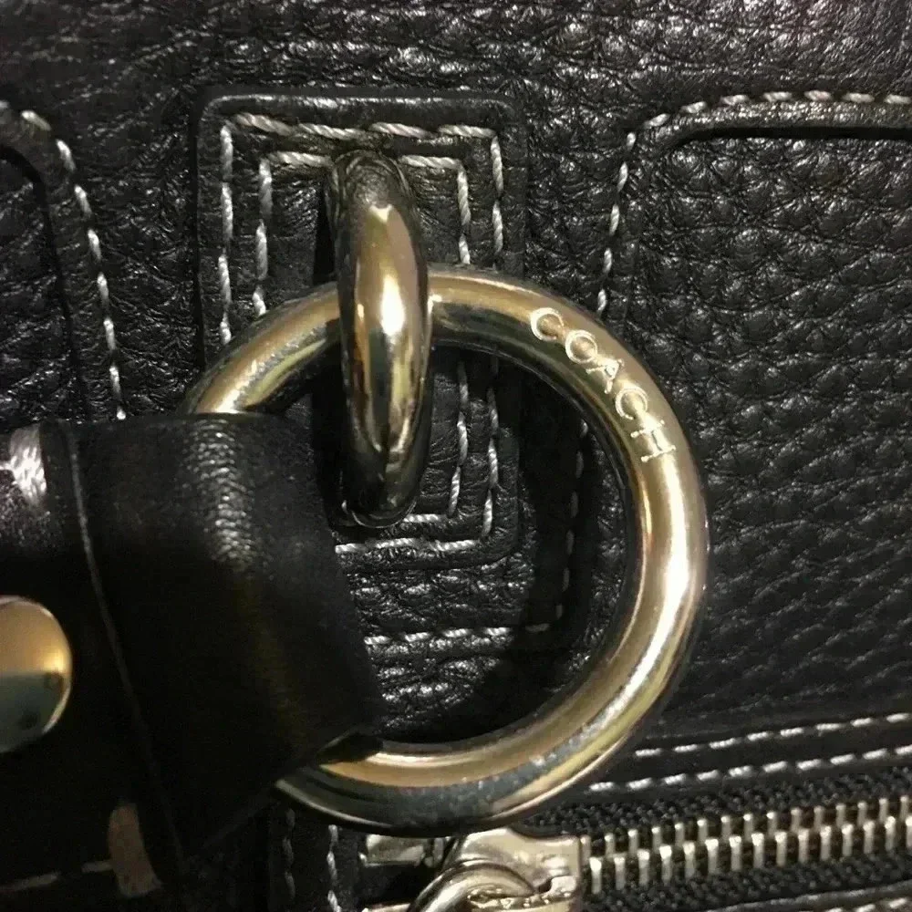 Coach Black leather satchel handbag